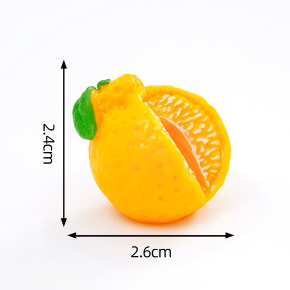 Xiao Hua Mini Artificial Fruits -10 Pieces, 1.02 * 0.94 Inches, Colorful Mini Orange Model Ornaments, Micro Landscape Kitchen Accessories, Artificial Fruits, And Party Decorations