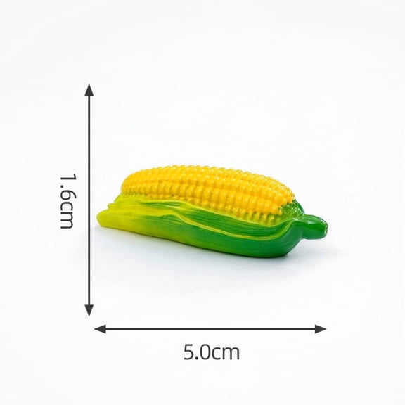 Xiao Hua Mini Resin Artificial Vegetable Ornament -12 Pieces, 1.97 * 0.63 Inches, Hand Painted Artificial Corn, Model Ornament For DIY Micro Landscape Decoration