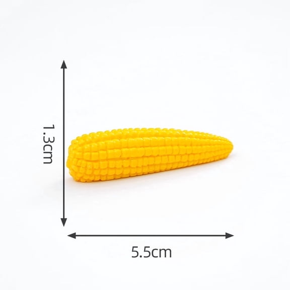 Xiao Hua Mini Resin Artificial Vegetable Ornament -12 Pieces, 2.17 * 0.51 Inches, Hand Painted Artificial Corn, Model Ornament For DIY Micro Landscape Decoration