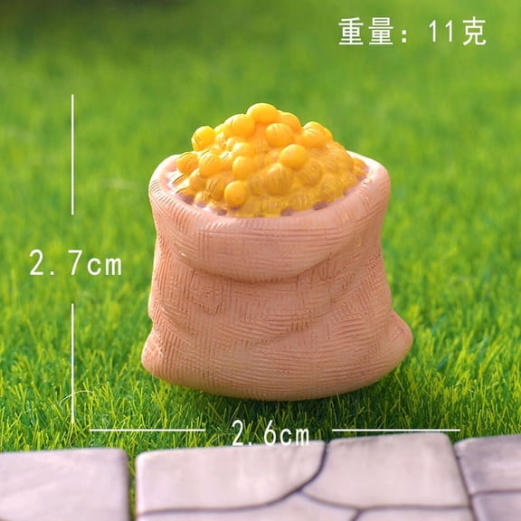 Xiao Hua Mini Resin Fruit Basket Pendants, 10 Pieces, 1.02 1.06 Inches, Hand-Drawn Mini Fruit Basket, DIY Micro Landscape Ornament for Kitchen Scenes and Grocery Store Decor