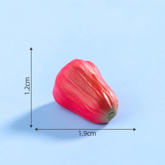 Xiao Hua Miniature Landscape Mini Artificial Fruit -15 Pieces, 0.75 * 0.47 Inches, Hand Drawn Mini Resin Wax Apple Model, Simulating Kitchen Decoration And Diy Micro Landscape Ornaments