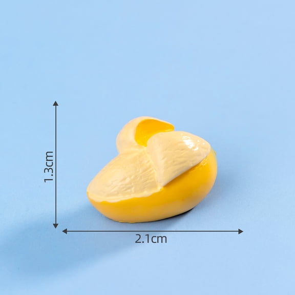 Xiao Hua Miniature Landscape Mini Artificial Fruit, 15 Pieces, 0.83 0.51 Inches, Hand-Drawn Mini Resin Mango Model, Realistic Kitchen Decoration and DIY Micro Landscape Ornaments