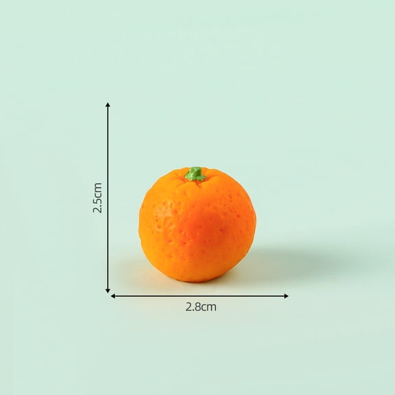 Xiao Hua Miniature Landscape Mini Resin Orange Model -12 Pieces, 1.1 * 0.98 Inches, Used For DIY Decoration And Bonsai Decoration Accessories In Miniature Landscape Gardens