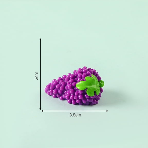 Xiao Hua Miniature Landscape Mini Resin Purple Grape Model -12 Pieces, 1.5 * 0.79 Inches, Used For DIY Decoration Of Miniature Landscape Gardens And Bonsai Decoration Accessories