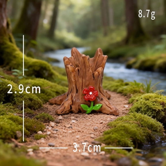 Xiao Hua Miniature Resin Craft Model - 20-Piece Set, 1.46" Wide x 1.14" High, Miniature Landscape Hand-Painted Resin Crafts, Mini Flower Bonsai and DIY Craft Projects