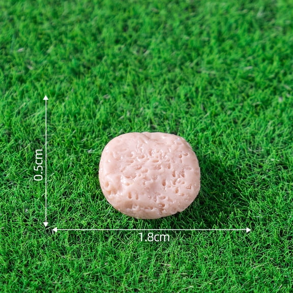 Xiao Hua Miniature Resin House Stone Model - 10-Piece Set, 0.71" Wide x 0.2" High, Miniature Landscape Hand-Painted Resin Crafts, For Flower Bonsai and DIY Craft Projects