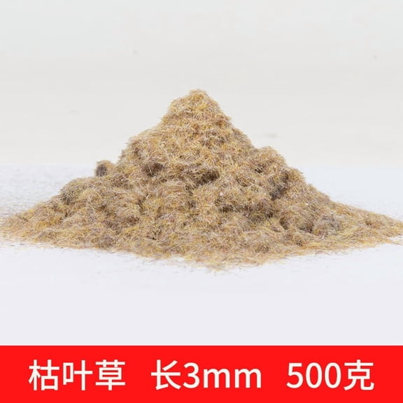 Xiao Hua Mixed Colors Artificial Sand Table Model Static Grassland Powder -500G, About 3mm Long, Suitable For Diy Simulation Moss, Micro Landscape Terrain Building Layout Model Grass Powder