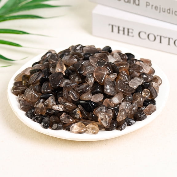 Xiao Hua Natural Crystal Crushed Stone 500g, 9-12mm, Small Polished Bulk Decorative Stone, Spiritual Energy Enhancing Crystal, Potted Plant And Vase Filling Decorative StoneStyle 9