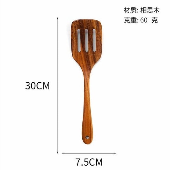 Xiao Hua Natural Solid Wood Tableware 12.2*2.95 inches 1 piece - Food Safety Wooden Kitchenware for Cooking, Essential for Farmhouse and Rural Simple Kitchen