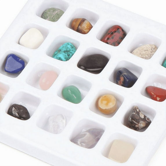 Xiao Hua Natural Stone Treatment Crystal Stone Set Bulk Gems Including Gift Box, 20pcs/piece
