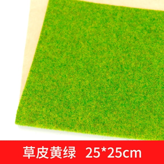Xiao Hua Nylon Artificial Model Grass Mat Light Green -8 Pieces, 9.84  9.84 Inches, 3D Railway Layout Model Grass Mat, Architectural Micro Landscape Model Artificial Grass Mat