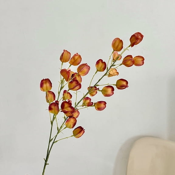 Xiao Hua Orange Artificial Fruit Flower -3 Pieces, 38.58 Inches Long, Realistic And Plump Fruit, Suitable For Decorating Fake Flowers In Homes, Parties, And Vases