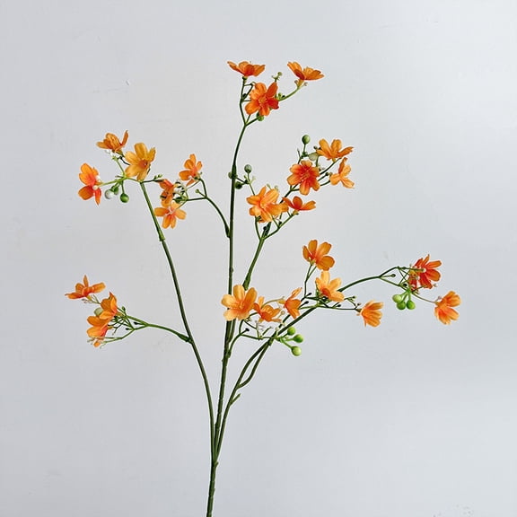 Xiao Hua Orange Artificial Small Broken Flowers -6 Pieces, 26.38 Inches Long, Are Realistic Artificial Flowers Used For Decorating The Center Of Wedding Tables And Family Gatherings