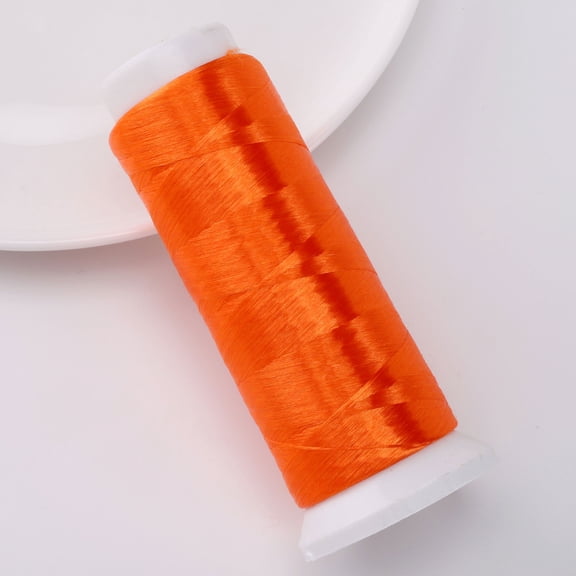 Xiao Hua Orange Embroidery Thread -1 Roll, 1312.34Yd Long, Polyester Velvet Thread, Used For Hand Embroidery, Bead Thread, And Various Diy Crafts Decorative Stitching