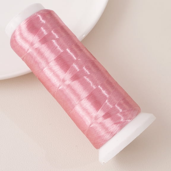 Xiao Hua Pink Embroidery Thread -1 Roll, 1312.34Yd Long, Polyester Velvet Thread, Used For Hand Embroidery, Bead Thread, And Various Diy Crafts Decorative Stitching