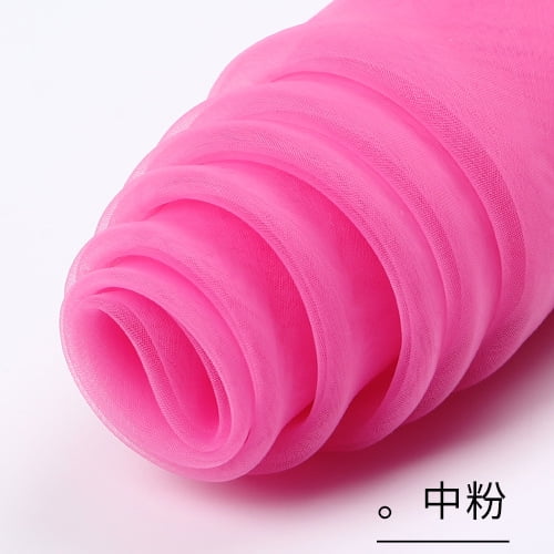 Xiao Hua Pink transparent chiffon fabric -1 piece, 39.37  59.06 inch transparent chiffon fabric is silky and elegant, suitable for wedding decoration and activities