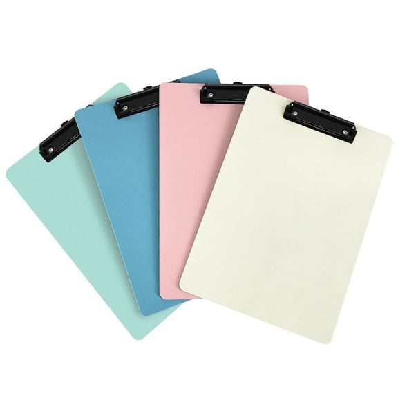 Xiao Hua Plastic Writing Board, 4-piece color writing board, plastic clip hard board, 12.5 x 9 inches