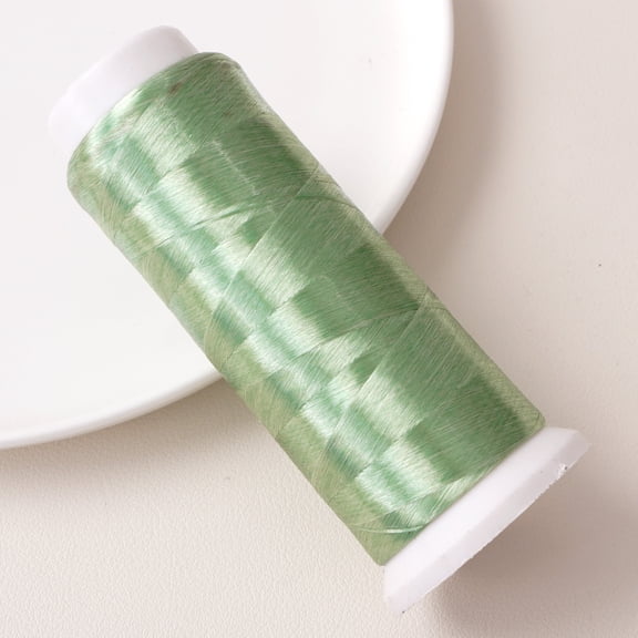 Xiao Hua Polyester Velvet Embroidery Thread -1 Roll, 1312.34Yd Long, Used For Hand Embroidery, Bead Thread, And Various Diy Crafts Decorative Stitching, Dark Green