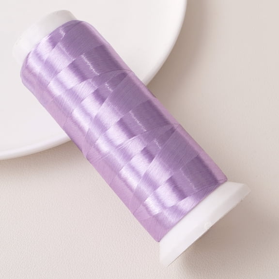 Xiao Hua Purple Embroidery Thread -1 Roll, 1312.34Yd Long, Polyester Velvet Thread, Used For Hand Embroidery, Bead Thread, And Various Diy Crafts Decorative Stitching