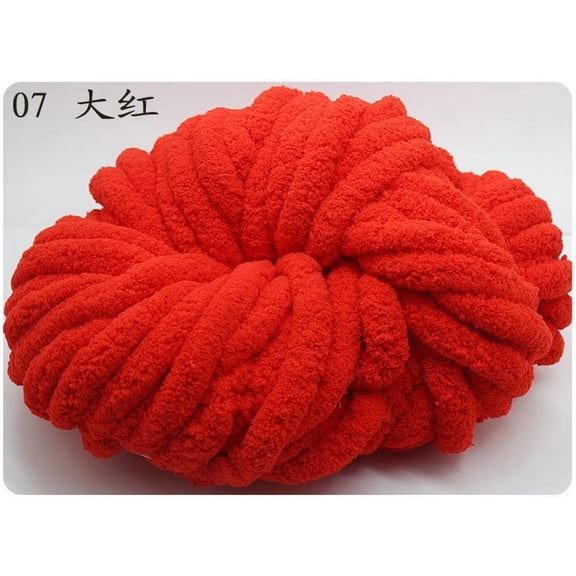 Xiao Hua Red Coarse Spun Craft Yarn 1 Roll 250g - Ultra Soft Plush Feel, Suitable For Beginners' Plush Scarves Four Season Yarn Winter Comfortable Handmade Project
