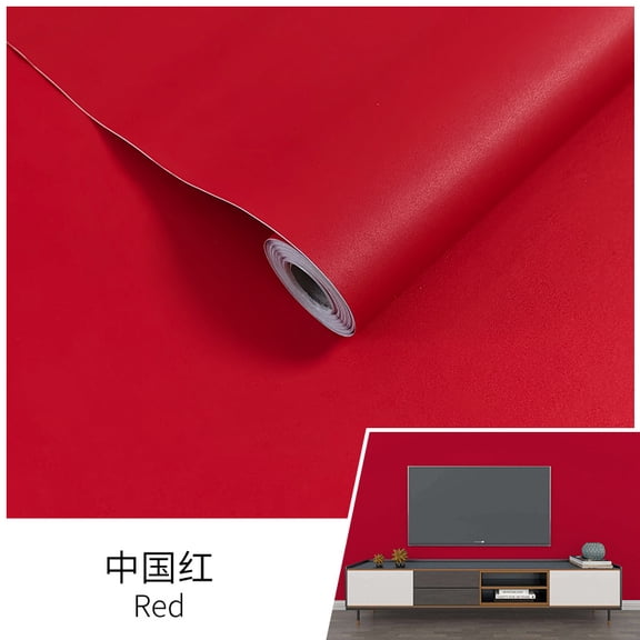 Xiao Hua Red self-adhesive wallpaper 196.85 * 7.87 inches 1 roll - waterproof and oil resistant vinyl, ideal for upgrading kitchen countertop drawer lining DIY furniture