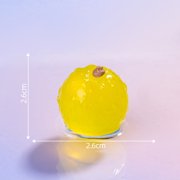 Xiao Hua Resin Fruit And Vegetable Ornaments -12 Pieces, 1.02 * 1.02 Inches, Luminous Mini Longan Model, Hand Drawn Realistic Details, Micro Landscape Toy House Kitchen Decoration Props