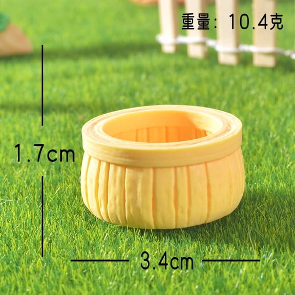 Xiao Hua Resin Imitation Rattan Mini Fruit Baskets, 20 Pcs, 1.34  0.67 Inches, Simulated 3D Mini Models for Picnic Scenes, Miniature Rural Farmhouse Garden DIY Craft Supplies