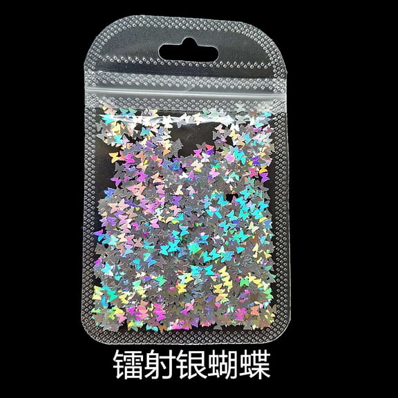 Xiao Hua Sparkling Laser Glitter -2 pieces, 2g/piece, Colorful Paper Scrap Laser Glitter, Rainbow Sparkling Dreamy Shining Nail, Body Art Party Decoration DIY Craft, Style 10