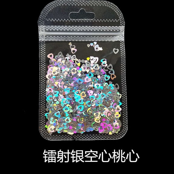Xiao Hua Sparkling Laser Glitter -2 pieces, 2g/piece, Colorful Paper Scrap Laser Glitter, Rainbow Sparkling Dreamy Shining Nail, Body Art Party Decoration DIY Craft, Style 3