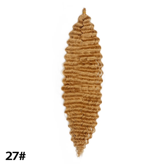 Xiao Hua Wave Roll Crochet Wig -1 Piece, 30 Inches Long, Water Ripple Crochet Human Hair, Daily Crochet Hair, Lightweight Elastic Wig, Light Brown