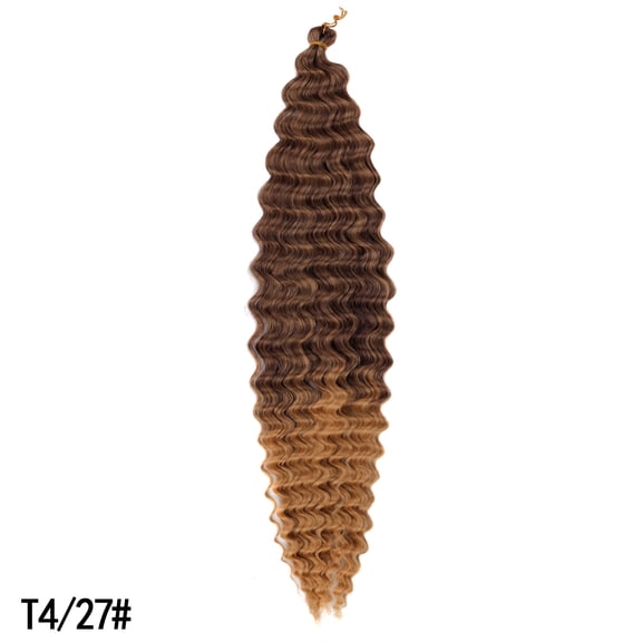 Xiao Hua Wave Roll Crochet Wig -1 Piece, 30 Inches Long, Water Ripple Crochet Human Hair, Daily Crochet Hair, Lightweight Elastic Wig, Style 19