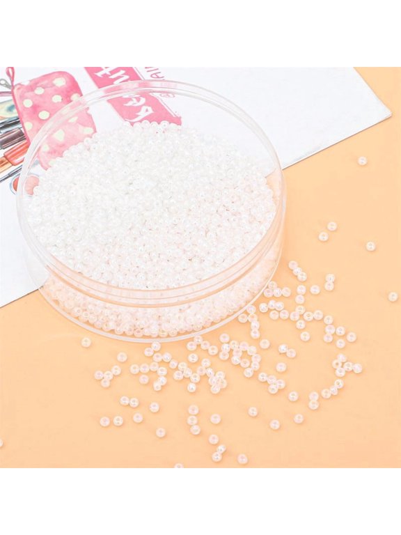 White 4Mm Glass Bead -20G, Ideal For Bead Embroidery, Tassels, Earrings, And Keychain Craftsmanship, Suitable For Jewelry Designers