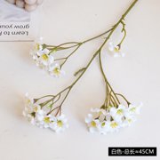 Xiao Hua White All-Weather Artificial Flower -2 Pieces, 17.72 Inches, Realistic Waterproof Flowers, Suitable For Garden, Home, Wedding, Farmhouse And Restaurant Fake Flower Decoration