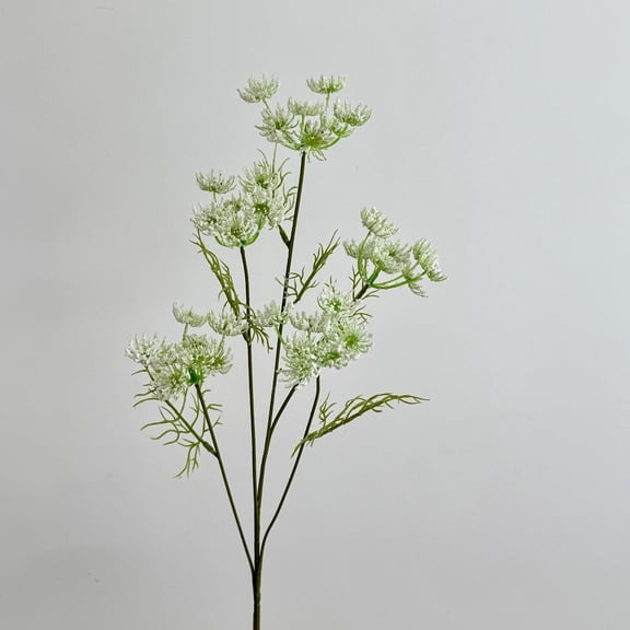 Xiao Hua White Artificial Lace Flower -3 Pieces, 33.07 Inches Long, Exquisite Lace Shaped Feather Fan, Living Room Vase Bouquet Filling, Home Office Decoration Fake Flower,