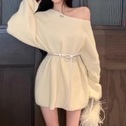 Xiao Hua White Belt -2 Pieces, 47.24 * 0.2 Inches, Synthetic Leather Bag Belt, Adjustable Long Rope Belt, Retro Adjustable Rope Beach Bag Belt