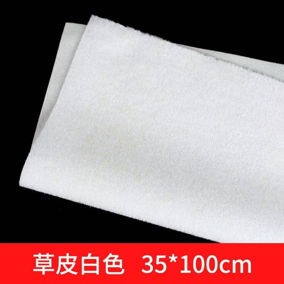 Xiao Hua White Nylon Artificial Model Grass Mat -1 Piece, 39.37 13.78 Inches, Three-Dimensional Railway Layout Model Grass Mat, Building Micro Landscape Model Artificial Turf