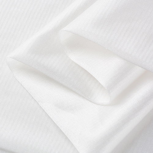 Xiao Hua Off White elastic knitted lining fabric -1 piece, 39.37 62.99 inch polyester fabric, elastic, wrinkle resistant and breathable, suitable for craft projects and DIY clothing fashion