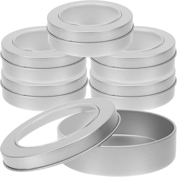 Xiao Hua Window Packaging Storage Box Gift Box, Tin Plate Lightweight Biscuit Candy Food Storage Container (6 pieces), 2.55 * 0.98in