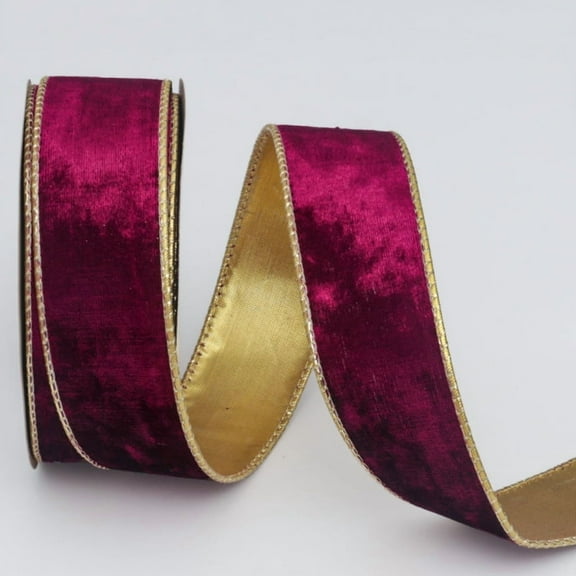 Xiao Hua Wine red Velvet Ribbon -1 1.57-inch wide, 10 yard long gift wrapping ribbon, Christmas wedding party decoration and bow making ribbon, DIY crafts