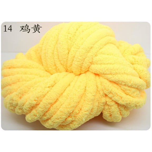 Xiao Hua Yellow Coarse Spun Craft Yarn 1 Roll 250g - Ultra Soft Plush Feel, Suitable For Beginners' Plush Scarves Four Season Yarn Winter Comfortable Handmade Project