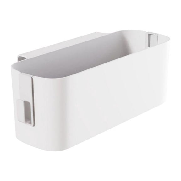 Xiao Hua bedside storage rack with hooks, suitable for bunk beds in dormitories, plastic bedside phone glasses bottle storage rack - white