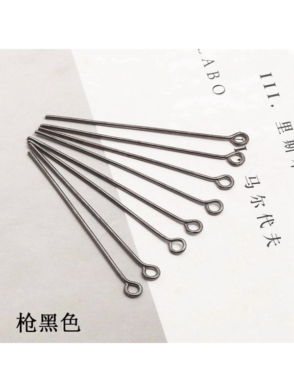 black Pin 200PCS-0.94 inch Jewelry Making, Handmade End Ring Design Earring Pendant Accessory, Reusable Homemade Bracelet Pendant Connector Craft Pin