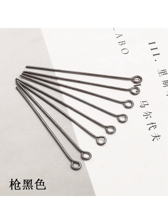 black Pin 200PCS-1.18*0.03 inch Jewelry Making, Handmade End Ring Design Earring Pendant Accessory, Reusable Homemade Bracelet Pendant Connector Craft Pin