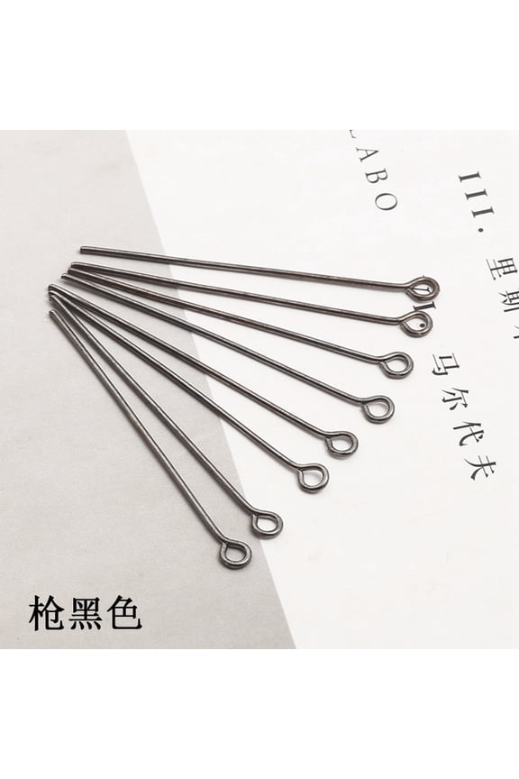 black Pin 200PCS-2 * 0.02 inch Jewelry Making, Handmade End Ring Design Earring Pendant Accessory, Reusable Homemade Bracelet Pendant Connector Craft Pin