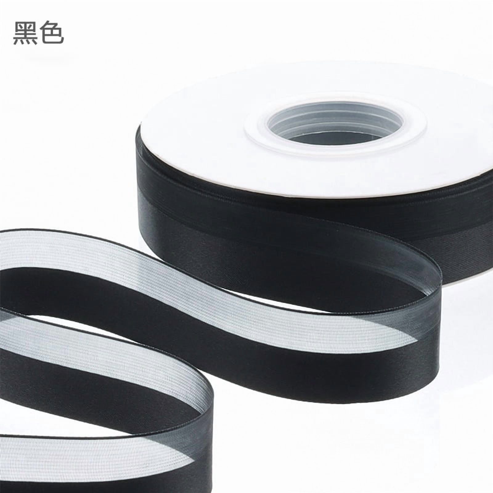 Xiao Hua black Translucent Half Ribbon -1 piece, 0.98 inches wide, 25 ...