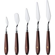 Xiao Hua cake cream spatula 5 pieces/set stainless steel frosting spatula baking pastry tool mixing scraper set cake decoration scraper cream color mixing tool