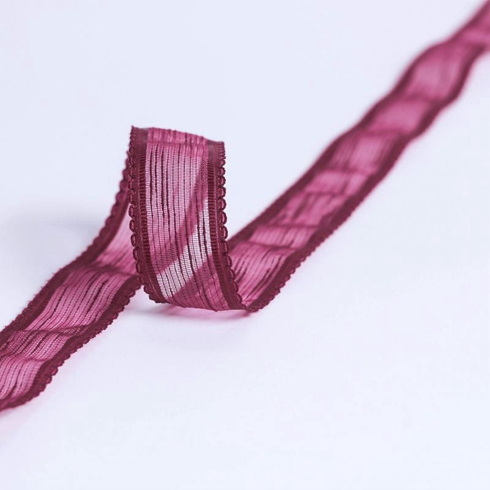 Xiao Hua chiffon ribbon -1 piece of wine red vertical transparent ...