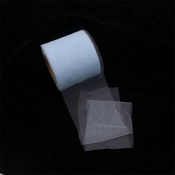Xiao Hua chiffon ribbon -2 pieces of light blue 2.36 inches, width 25 yards long, matte chiffon ribbon for crafts, Christmas party decoration and wedding decoration chiffon mesh