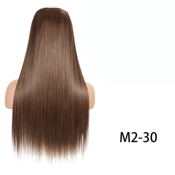 Xiao Hua clip on straight hair wig -23.6 inches B002, 3 pieces detachable wig, extra long straight hair can be used to increase length and change hairstyle