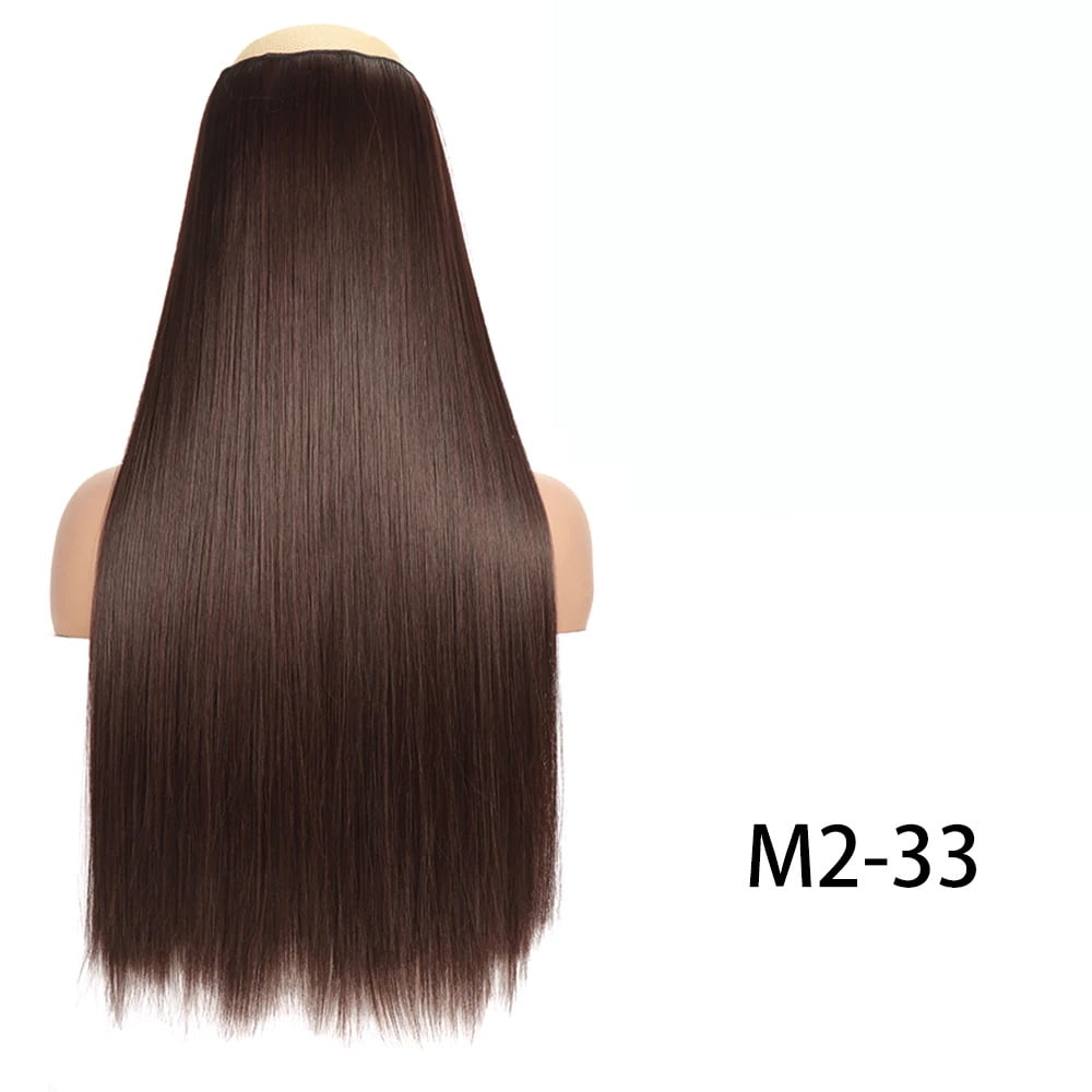Xiao Hua clip on straight hair wig -23.6 inches B003, 3 pieces ...